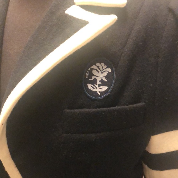 Naval and white wool blazer - Picture 6 of 9